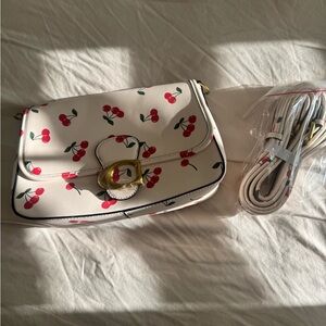 Cherry print crossbody bag with detachable strap #crossbodybag